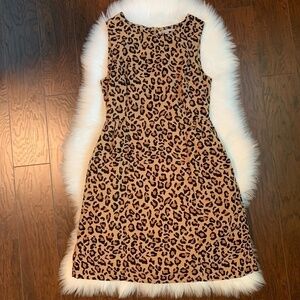 Gap Fit & Flare Leopard Women's Midi Dress (Sz 2)
